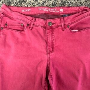 Faded Glory Vibrant Pink Skinny Pants